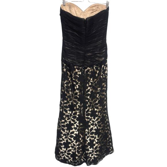 Jovani Strapless Lace Overlay 10 Gown Black Formal Event Dress Prom Wedding MOB - Picture 6 of 8